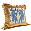 Decorative Pillow Case Gold Rubelli Velvet with Luigi Bevilacqua Leoni Persiani Framed Front Panel - 2