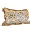 Pillow Case in Antique Gold Silk Brocatelle Luigi Bevilacqua Fabric Grottesche Pattern