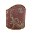 Wall Sconce Clip-On Shield Shade Mauve and Gold Silk Brocade Madama Butterfly Rubelli Fabric Mini Lampshade