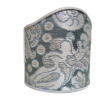 Clip On Shield Shade Aqua & Silver Rubelli Tebaldo Silk Brocatelle Fabric Mini Lampshade