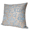 Throw Pillow Cushion Cover in Fortuny Fabric Brilliant Blue & Silvery Gold Sevres Pattern