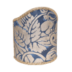 Wall Sconce Clip-On Lamp Shade Fortuny Fabric Midnight Blue & Silvery Gold Dandolo Pattern