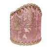 Ventolina per Applique in Tessuto Jacquard di Seta Rubelli Les Indes Galantes Rosa e Oro