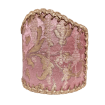 Wall Sconce Clip On Shield Shade Pink and Gold Silk Jacquard Rubelli Les Indes Galantes Pattern