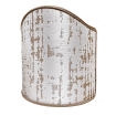 Wall Sconce Clip-On Shield Shade Off-White and Gold Silk Lampas Zanni Rubelli Fabric Mini Lampshade