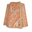 Fancy Square Lamp Shade Fortuny Fabric Burnt Apricot & Silvery Gold Barberini Pattern