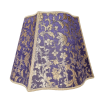 Fancy Square Lamp Shade Blue-Purple and Gold Silk Jacquard Rubelli Fabric Les Indes Galantes Pattern