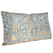 Sky Blue & Gold Silk Jacquard Les Indes Galantes Rubelli  Fabric Throw Pillow Cushion Cover