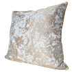 Throw Pillow Cushion Cover Aqua Blue & Gold Jacquard Rubelli Fabric Mirage Pattern