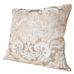 Throw Pillow Cushion Cover Rubelli Fabric Mother of Pearl Silk Damask Ruzante Pattern