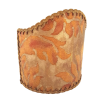 Wall Sconce Clip-On Shield Shade Fortuny Fabric Burnt Apricot & Silvery Gold Barberini Pattern Half Lamp Shade