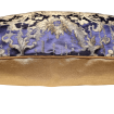 Fodera per Cuscino in Tessuto Jacquard di Seta Rubelli Les Indes Galantes Blu Viola e Oro