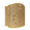 Venetian Lampshade in Rubelli Silk Damask Fabric Gold Ruzante Pattern Half Lamp Shade
