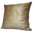 Throw Pillow Cushion Cover Fortuny Fabric Bayou Green & Silvery Gold Orsini Pattern