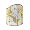 Clip-On Mini Lampshade Rubelli Ruzante Olive Green Silk Damask Fabric Shield Shade