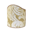Clip-On Mini Lampshade Rubelli Ruzante Olive Green Silk Damask Fabric Shield Shade