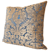 Lumbar Throw Pillow Cushion Cover in Rubelli Tebaldo Blue Silk Brocatelle Fabric