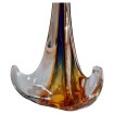 Vintage Amber Murano Glass Table Lamp with Luigi Bevilacqua Velvet Tigre Lampshade