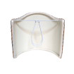 Clip-On Wall Sconces Shield Shade Aqua Blue and Gold Jacquard Rubelli Fabric Mirage Pattern Mini Lampshade