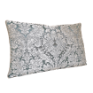 Lumbar Throw Pillow Cushion Cover Silk Brocatelle Rubelli Fabric Aqua Blue and Silver Tebaldo Pattern