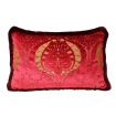 Decorative Pillow Case Luigi Bevilacqua Red Silk Heddle Velvet Torcello Pattern