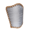 Wall Sconce Venetian Clip On Shield Shade Grey Shantung Silk