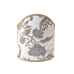 Wall Sconce Clip-On Shield Shade Off-White and Gold Silk Brocade Madama Butterfly Rubelli Fabric Mini Lampshade