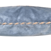 Decorative Pillow Case with Tassel at Corners in Sky Blue Rubelli Velvet & Luigi Bevilacqua Framed Front Panel