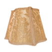 Fancy Square Lampshade Silk Damask Rubelli Fabric Gold Ruzante Pattern