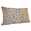 Blue & Gold Silk Jacquard Serlio Rubelli  Fabric Throw Pillow Cushion Cover
