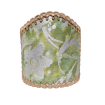 Wall Sconce Clip-On Shield Shade Fortuny Fabric Persepolis in Green and Gold Half Lampshade