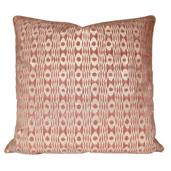 Decorative Pillow Case Fortuny Fabric Unita Pattern Spice & Gold Texture