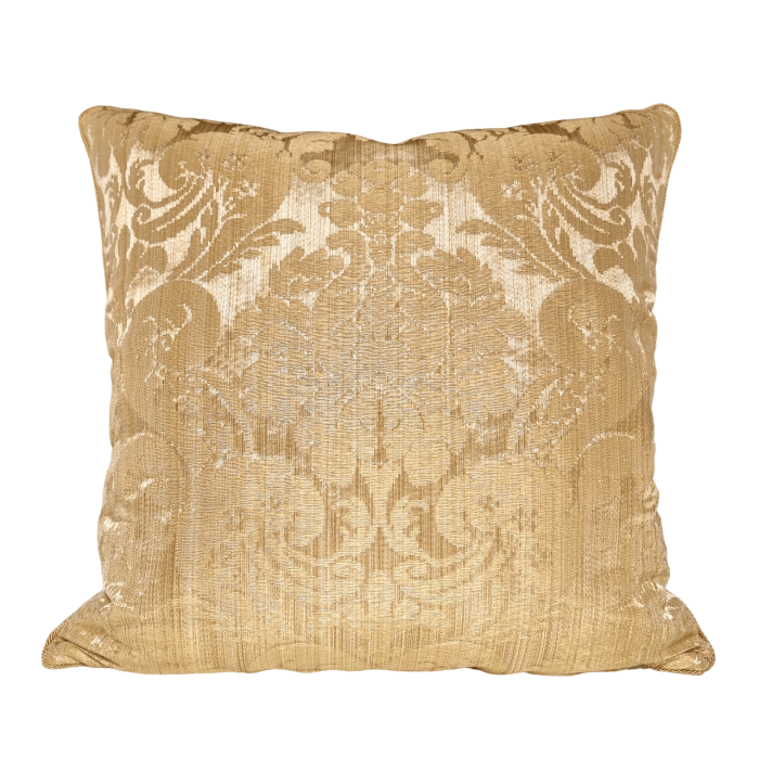 Throw Pillow Cushion Cover Rubelli Fabric Gold Silk Damask Ruzante Pattern