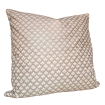 Throw Pillow Cushion Cover Fortuny Fabric Ivory & Silvery Gold Canestrelli Pattern