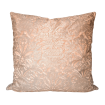 Fortuny Fabric Lumbar Throw Pillow Cover Apricot & Silvery Gold Campanelle Pattern