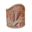 Wall Sconce Clip-On Shield Shade Fortuny Fabric Rust & Gold Sevigne Pattern Mini Lampshade