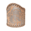 Wall Sconce Clip-On Shield Shade Fortuny Solimena in Silvery Gold & Peach