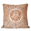 Throw Pillow Cover Fortuny Fabric Warm French Brown & Gold Orsini Pattern