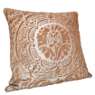 Throw Pillow Cover Fortuny Fabric Warm French Brown & Gold Orsini Pattern
