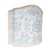 Venetian Half Lampshade in Fortuny Fabric French Blue & Antique White Cimarosa Pattern