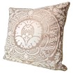Throw Pillow Cover Fortuny Fabric Champagne & Silvery Gold Orsini Pattern