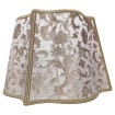 Fancy Square Lamp Shade Ivory and Gold Silk Jacquard Rubelli Fabric Les Indes Galantes Pattern