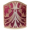 Venetian Lampshade in Rubelli Silk Jacquard Fabric Ruby Red and Gold Serlio Pattern