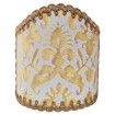 Wall Sconce Clip-On Shield Shade Fortuny Fabric Delfino Yellow & White Half Lamp Shade