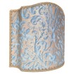 Venetian Lamp Shade in Fortuny Fabric Brilliant Blue & Silvery Gold Sevres Pattern