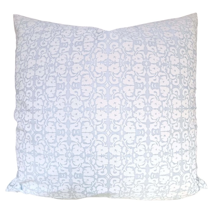 Throw Pillow Case Fortuny Fabric Powder Blue & White Shiraz Pattern
