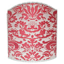 Venetian Lamp Shade Fortuny Fabric Corone Red & Beige Half Lampshade
