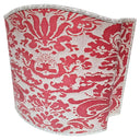 Venetian Lamp Shade Fortuny Fabric Corone Red & Beige Half Lampshade