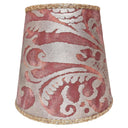 Empire Chandelier Lampshade Fortuny Fabric Burgundy and Gold Sevigne Pattern