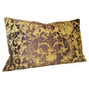 Handmade Decorative Pillow Made With Gold & Bronze Jacquard Rubelli Fabric Gritti Pattern